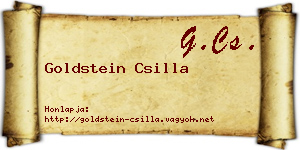 Goldstein Csilla névjegykártya